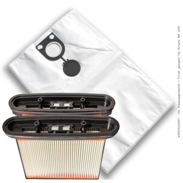 10x Staubsaugerbeutel + Filter geeignet für Hitachi RNT 1225
